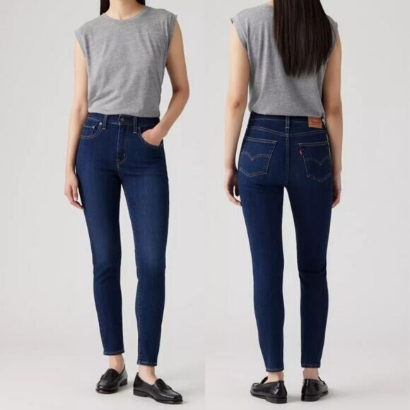NWT LEVI'S 721 High Rise Skinny Women's Jeans Size 24 Chelsea Eve Dark Wash - Picture 1 of 8